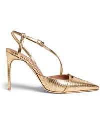 Malone Souliers - X Harrods Exclusive Metallic Leather Embossed Valeria Slingback Pumps 90 - Lyst