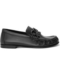Loewe - Leather Double L Loafers - Lyst