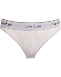 Calvin Klein - Modern Lace Semi-sheer Bikini Briefs - Lyst