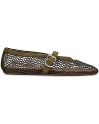 Alaïa - Suede Mesh Ballet Flats - Lyst