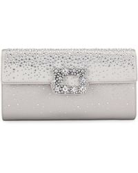 Roger Vivier - Embellished Efflorescence Envelope Clutch Bag - Lyst