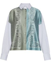 Weekend by Maxmara - Satin-Front Bandana Print Shirt - Lyst