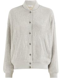 Brunello Cucinelli - Sparkling Lace Jersey Bomber Jacket - Lyst