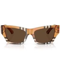 Burberry - Acetate Square Cat Eye Sunglasses - Lyst