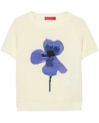 MAX&Co. - Embroidered Iris Sweater - Lyst