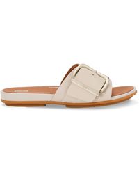 Fitflop - Leather Gracie Slides - Lyst