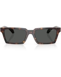 Versace - Tortoiseshell Rectangular Sunglasses - Lyst