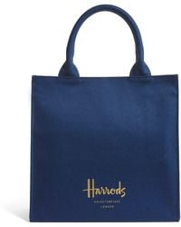 Harrods - Small Cotton Logo Tote Bag - Lyst