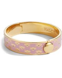 Halcyon Days - Plated Enamel Bee Sparkle Bangle - Lyst