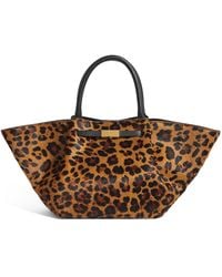 DeMellier London - Medium Leopard-Effect Calf Hair New York Tote Bag - Lyst