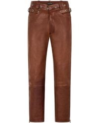 Tom Ford - Leather Embellished Trousers - Lyst