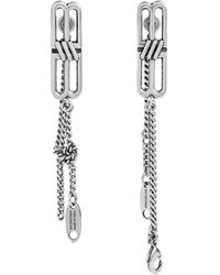 Balenciaga - Brass Chain Clasp Earrings - Lyst