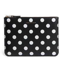 Comme des Garçons - Large Leather Polka-Dot Zipped Pouch - Lyst