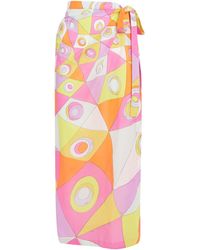 PUCCI - Cotton Printed Maxi Pareo - Lyst