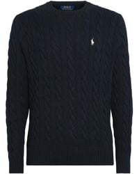 Polo Ralph Lauren - Cotton Cable-Knit Polo Pony Sweater - Lyst