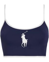 Polo Ralph Lauren - Polo Pony Two-Tone Bikini Top - Lyst