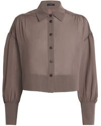 JOSEPH - Wool-Blend Voile Anais Blouse - Lyst