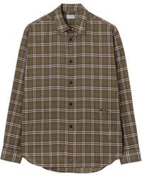 Burberry - Cotton Plaid Shirt - Lyst