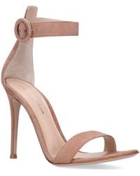 Gianvito Rossi - Suede Portofino Sandals 105 - Lyst