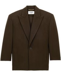Saint Laurent - Wool Short Coat - Lyst
