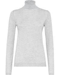 Brunello Cucinelli - Cashmere-Silk-Blend Rollneck Sweater - Lyst