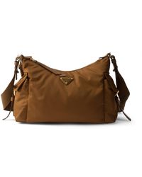 Prada - Large Re-Nylon And Leather Explore Shoulder Bag - Lyst