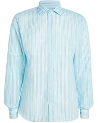 Fedeli - Linen-cotton Striped Nick Shirt - Lyst
