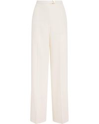 Agnona - Virgin Wool Amanda Wide-Leg Trousers - Lyst
