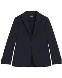BOSS - Wool-Blend Blazer - Lyst