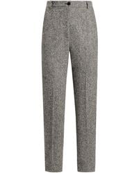 Dolce & Gabbana - Virgin Wool Jacquard Slim Trousers - Lyst