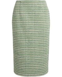 Carolina Herrera - Tweed Pencil Skirt - Lyst