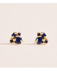 Suzanne Kalan - And Sapphire Princess Double Cluster Stud Earrings - Lyst