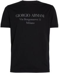 Giorgio Armani - Cotton Printed T-shirt - Lyst