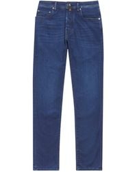 Jacob Cohen - Limited Edition Crocodile Skin-Patch Bard Slim Jeans - Lyst