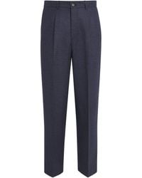 Pal Zileri - Virgin Wool Pleated Trousers - Lyst