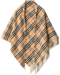 Burberry - Check Wool & Cashmere-Blend Cape - Lyst