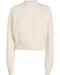 Jacquemus - Relaxed Fit Alpaca Blend Sweater With Tonal Logo - Lyst