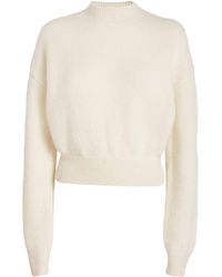 Jacquemus - Relaxed Fit Alpaca Blend Sweater With Tonal Logo - Lyst