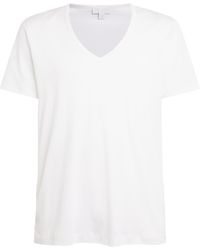 Sunspel - Sea Island Cotton V-neck T-shirt - Lyst
