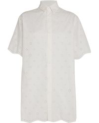 Matteau - Organic Cotton Broderie Shirt Dress - Lyst