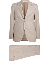 Pal Zileri - Wool-Cotton Pinstripe 2-Piece Suit - Lyst
