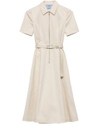 Prada - Cotton Chino Dress - Lyst