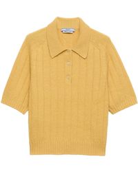 Prada - Re-Cashmere Short-Sleeve Polo Sweater - Lyst