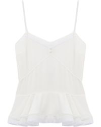 McQueen - Silk Peplum Cami Top - Lyst