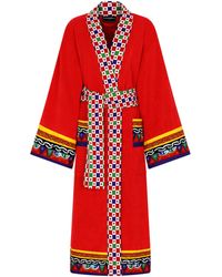 Dolce & Gabbana - Terry Cotton Caretto Robe - Lyst