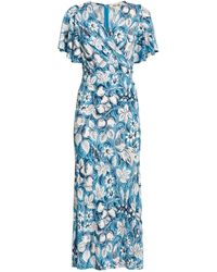Diane von Furstenberg - Floral Print Midi Dress - Lyst