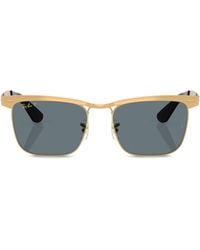 Ray-Ban - Metal Wayfarer Deluxe Square Sunglasses - Lyst