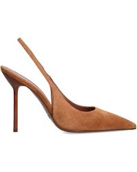 Paris Texas - Suede Lidia Slingback Pumps 105 - Lyst