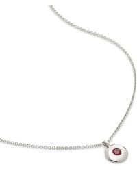Monica Vinader - Sterling And Ruby July Birthstone Necklace - Lyst