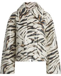Ganni - Laminated Zebra Jacket - Lyst